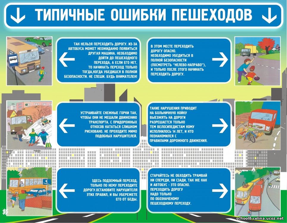 Типичные ошибки пешехода.
