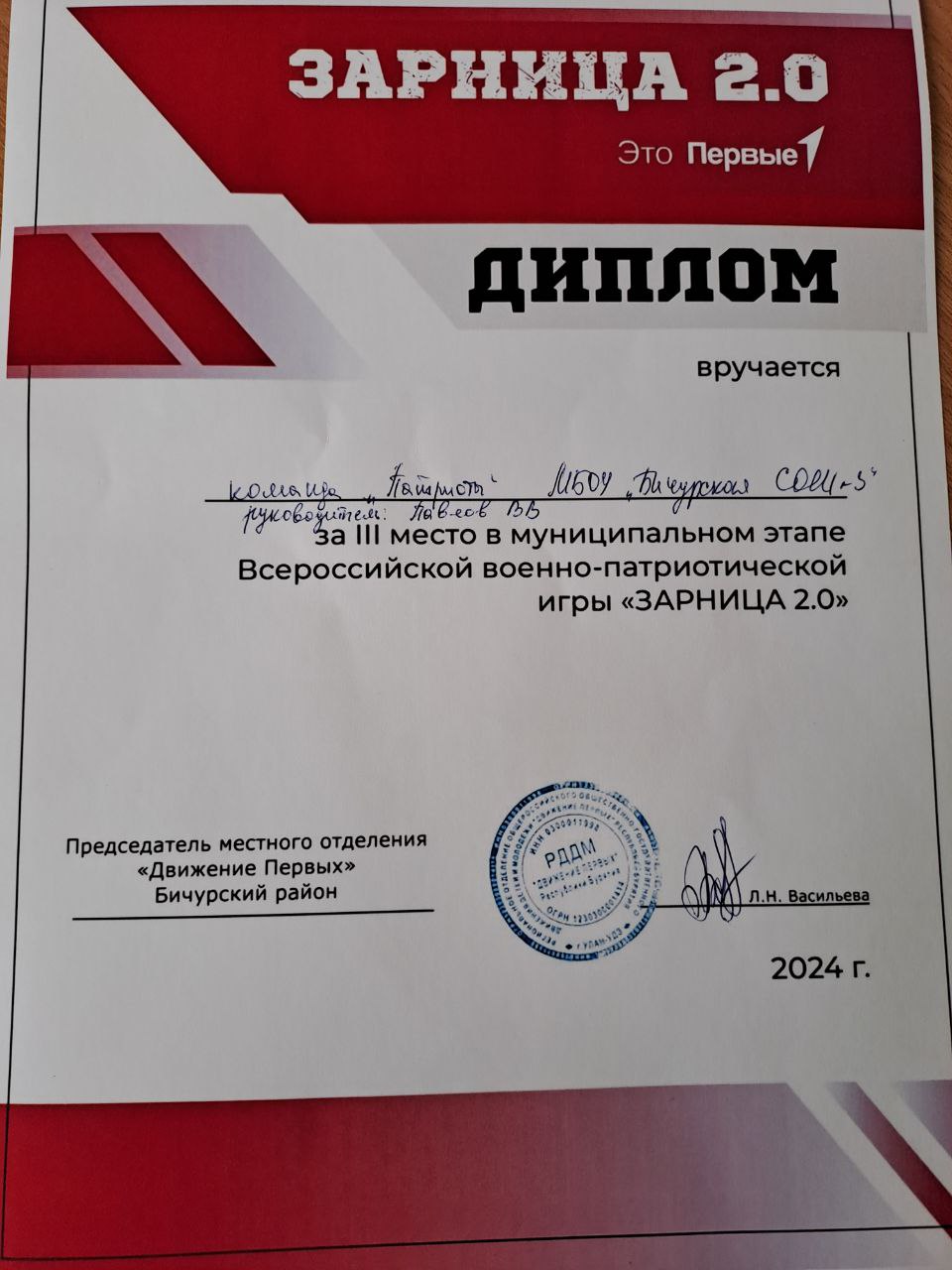 Военно-патриотическая игра Зарница-2024.